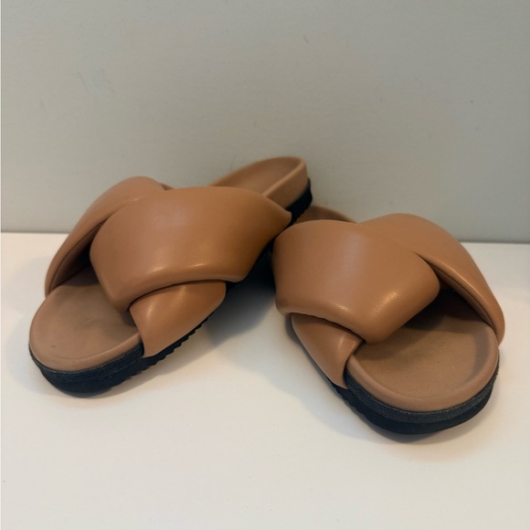 ROAM Foldy Puffy Sandals Tan Brown Slides Women’s 7.5 - Picture 3 of 9
